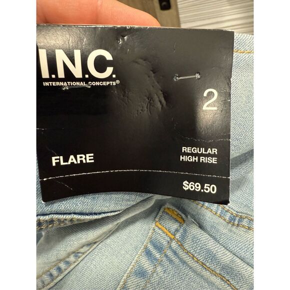 I.N.C. High Rise Pull-On Flare Jeans Size 2 NEW # G417 - Picture 7 of 9
